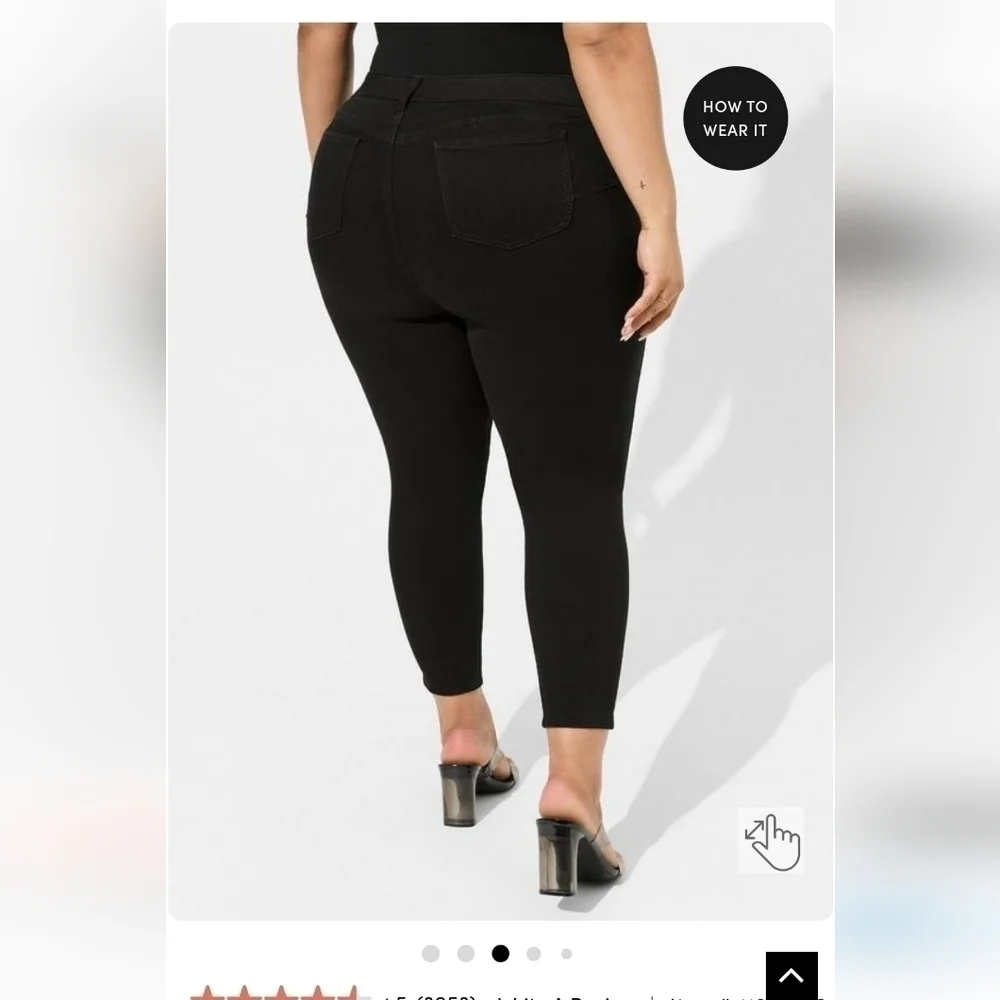 Torrid bombshell skinny stretch high rise  jeans gray / black size 20 S